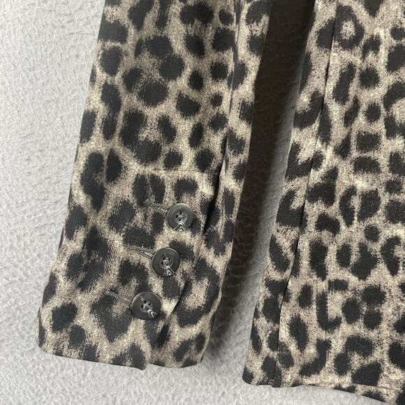 Cabi Blazer Womens 4 Leopard Animal Print Stretch Jacket Chic Style 3373 - Picture 7 of 15